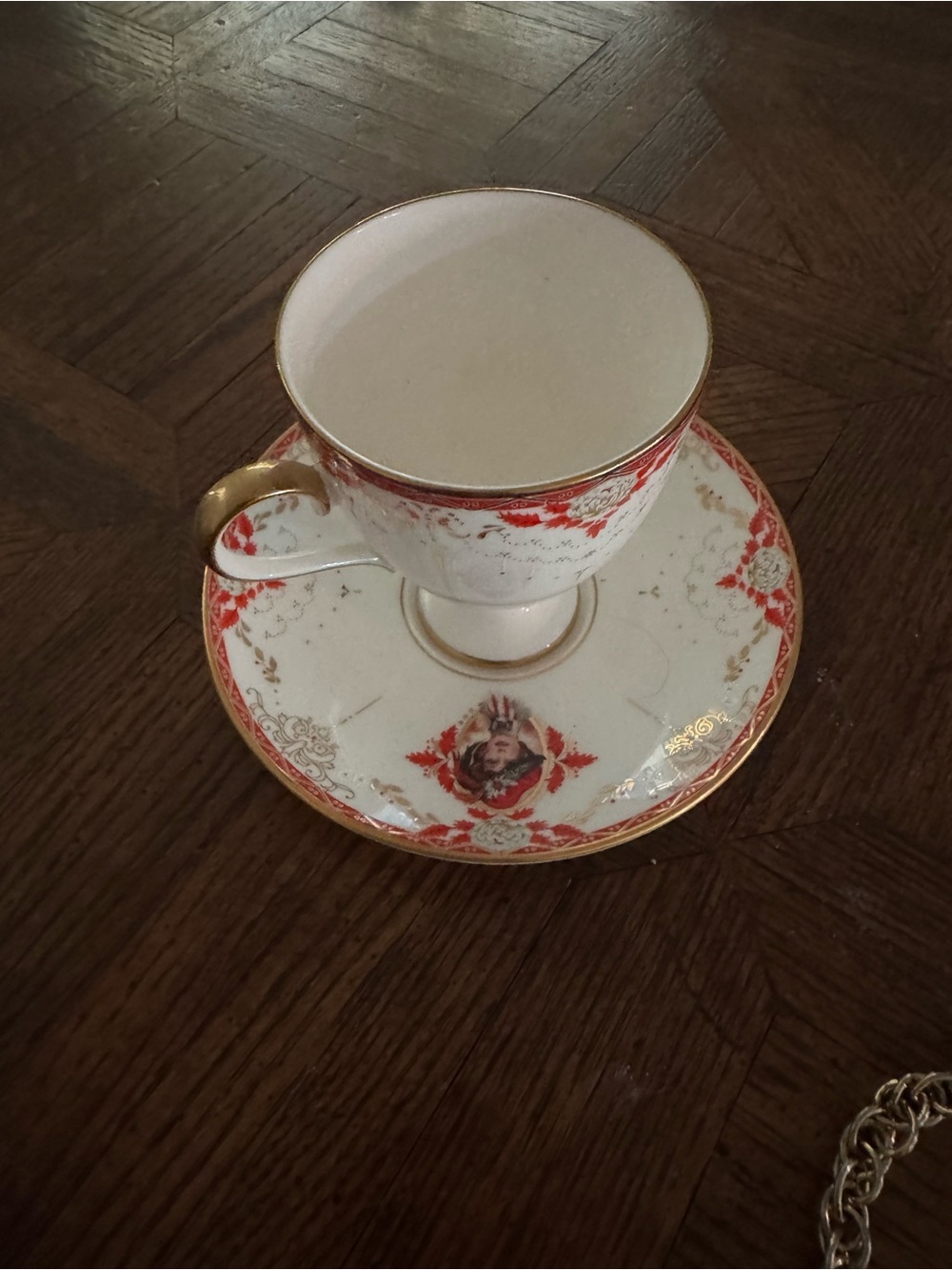 Avon Decorative Plate with Red and Gold Accents